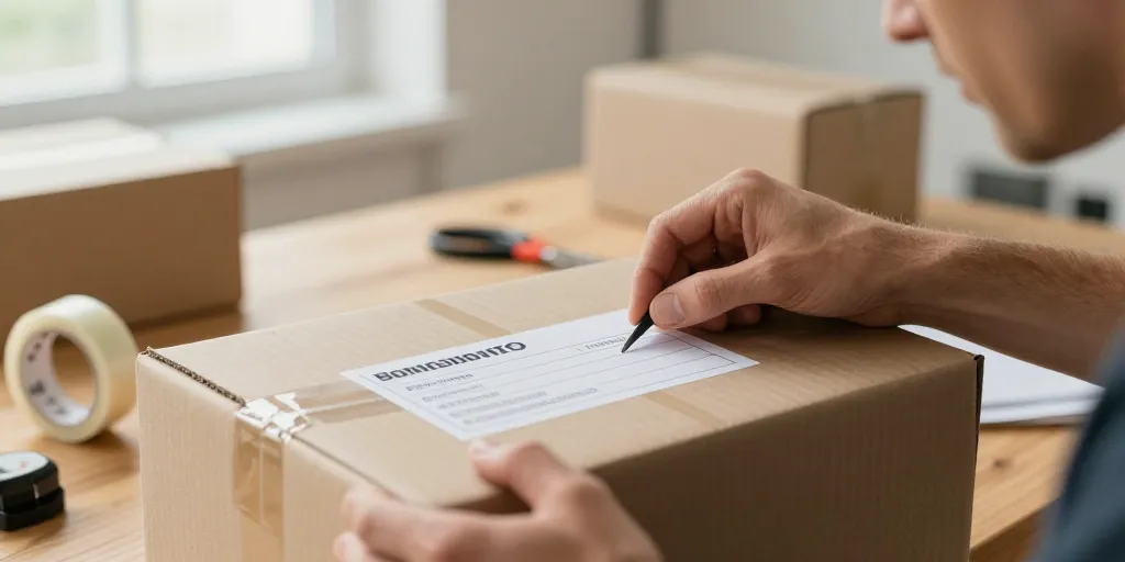 comment mettre l'adresse sur un colis